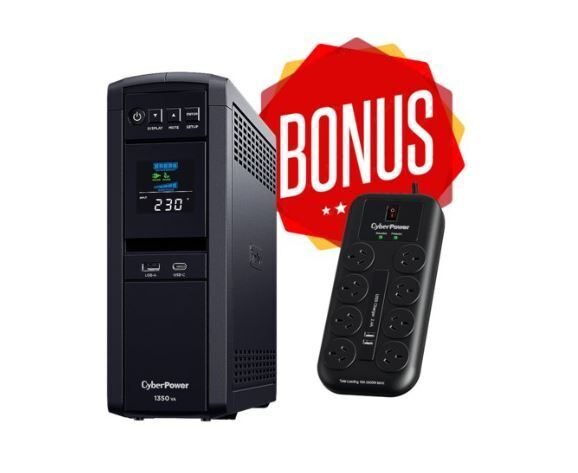 CP1350EPFCLCD with bonus 8-PORT SURGE PROTECTOR WITH 2USB PORTS Carousel 1
