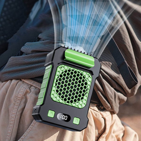 Outdoor Waist Mounted Fan With High Wind Power Long Neck Mounted Fan Portab Carousel 1