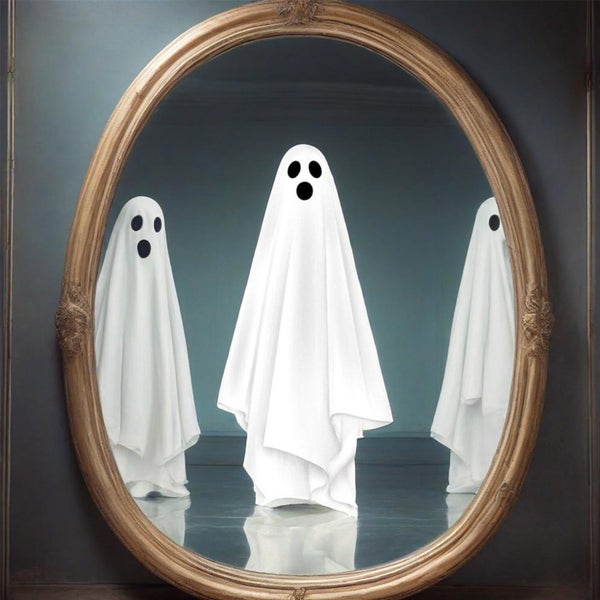 Scary Ghost Decals - Realistic Vinyl Stickers for Mirrors & Windows (Hallow Carousel 4
