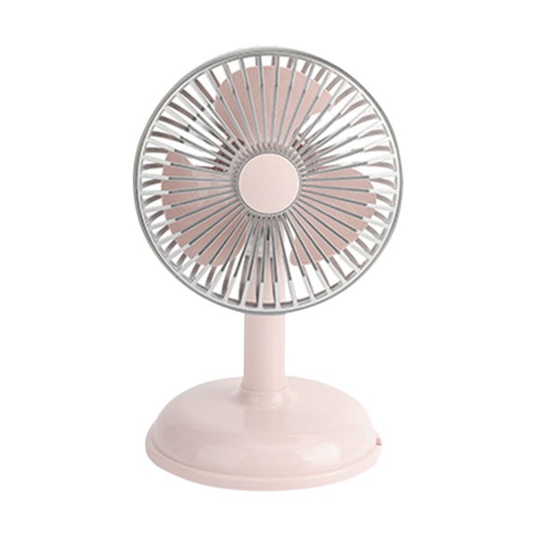 Desktop Charging Fan USB Charging Portable Small Fan Retro Desk Style Fan W Carousel 2