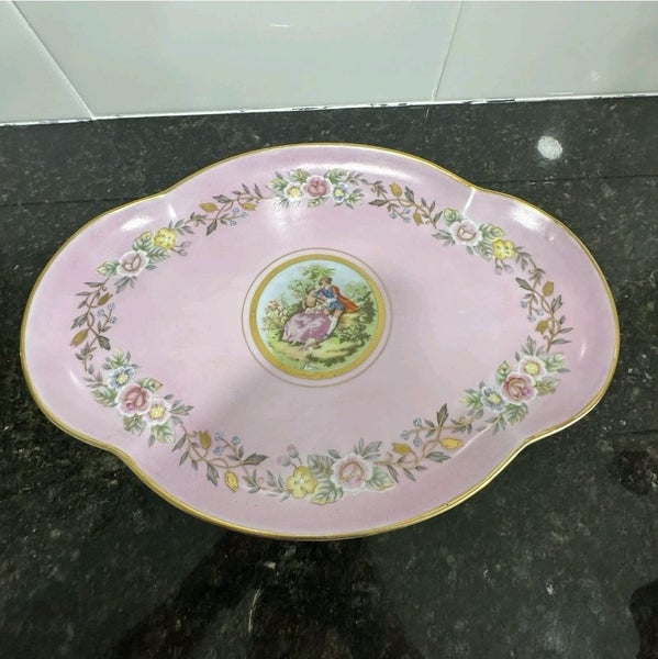 Thee most EXQUISITE Antique blush Pink and Gold Perfume and Dresser Tray Set Carousel 9