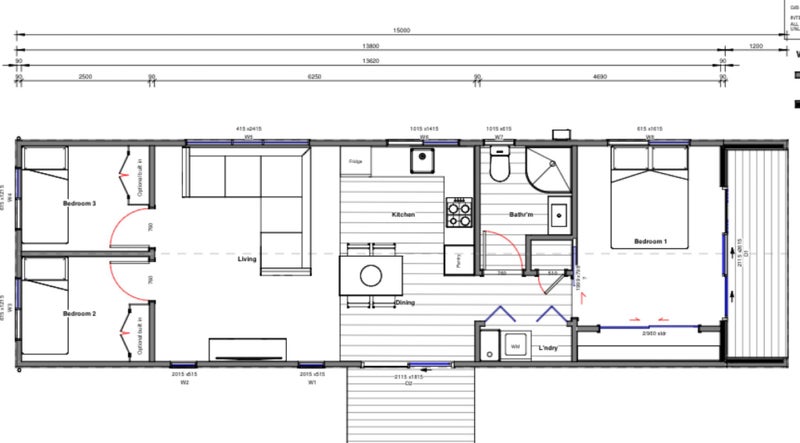 15/4.4m One 2 and 3 bed transportable home/granny flat Carousel 20