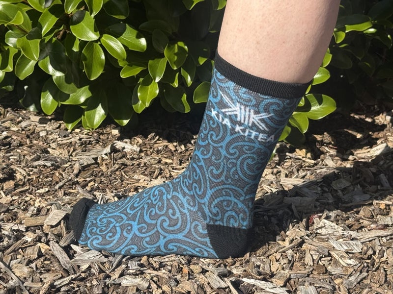 Kia Kitea Socks - Tii/Teal Carousel 2