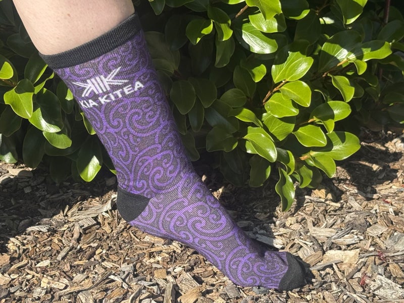 Kia Kitea Socks - Waiporoporo/Purple Carousel 2