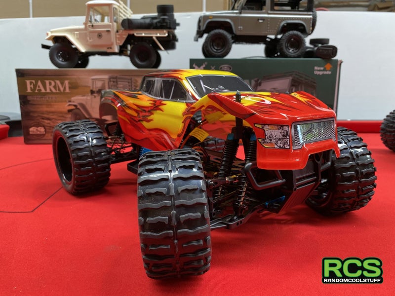 RC Monster Truck HSP 1/10 scale. RED/YELLOW Carousel 1
