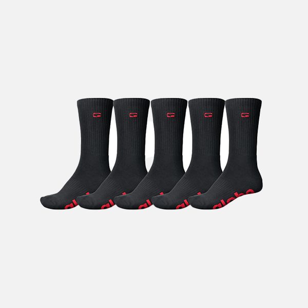 Globe OG Logo Hi Crew Sock 5 Pack - Black Carousel 1