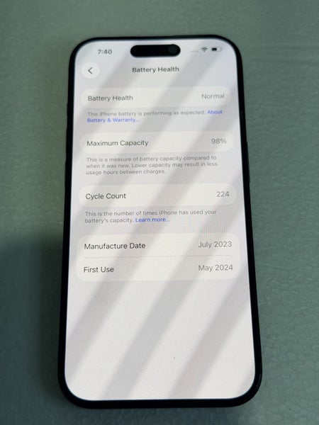 iPhone 15 Pro – Deep Blue – 256GB (Read The Description)64794120042754113