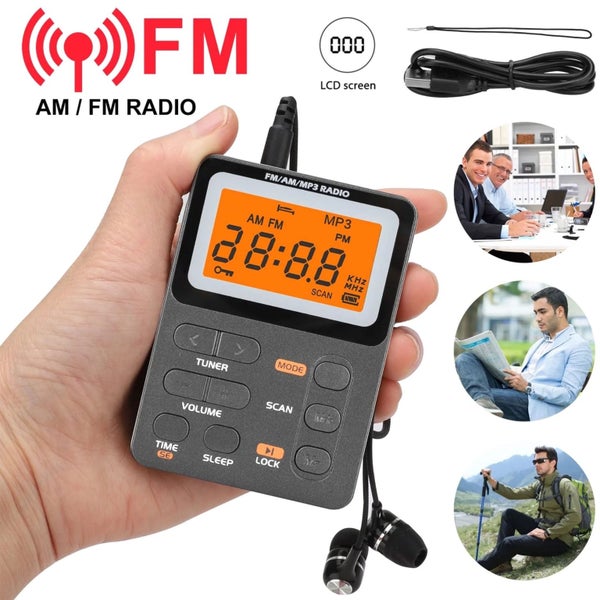 Personal AM/F_M Pocket Radio, Portable Mini Digital Tuning Stereo Walkman R Carousel 1