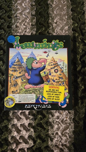 Retro 1991 Lemmings Computer game - floppy discs, manual, good condition. Carousel 1