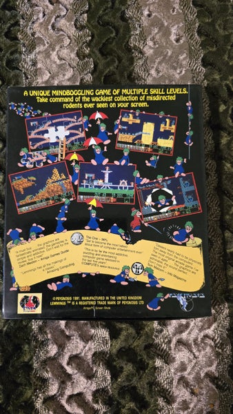 Retro 1991 Lemmings Computer game - floppy discs, manual, good condition. Carousel 2