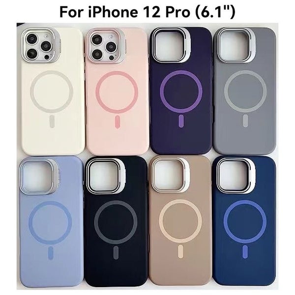 For iPhone 12 Pro (6.1") Magsafe Liquid Silicone Case with Stand Carousel 1