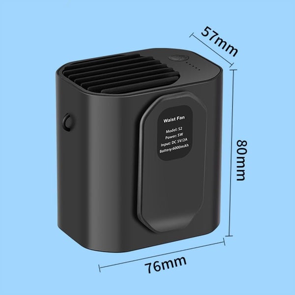 10000 mAh Portable Waist Clip Fan Multifunctional Waist Fan Camping Neck Fa Carousel 2