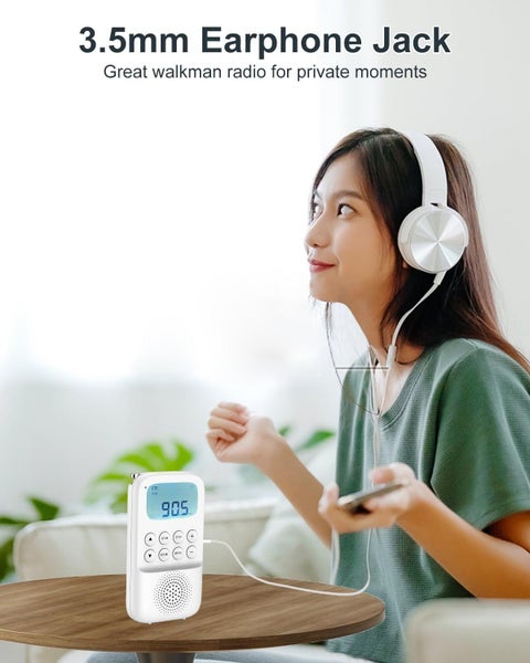 Digital AM FM Walkmen Radio with Bluetooth, Portable Rechargeable Transisto Carousel 2