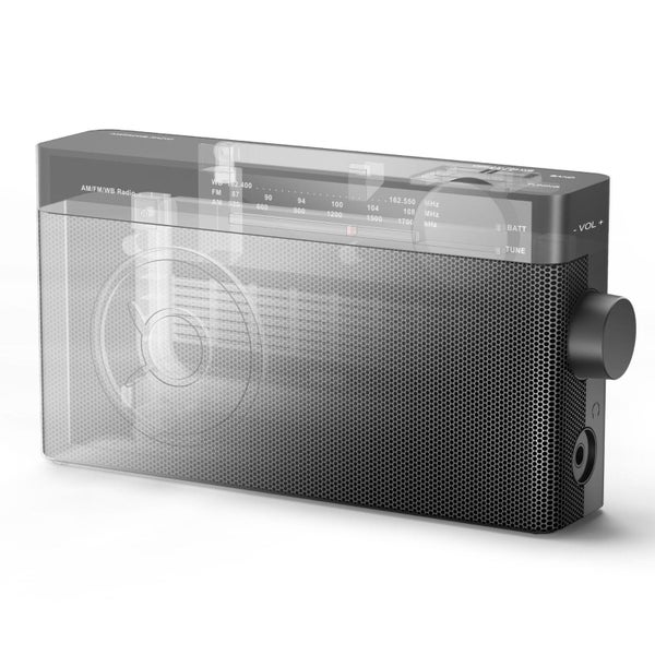 Portable Geriatric Senior Radio,AM/FM Rechargeable Small Player,Mini Radio Carousel 10