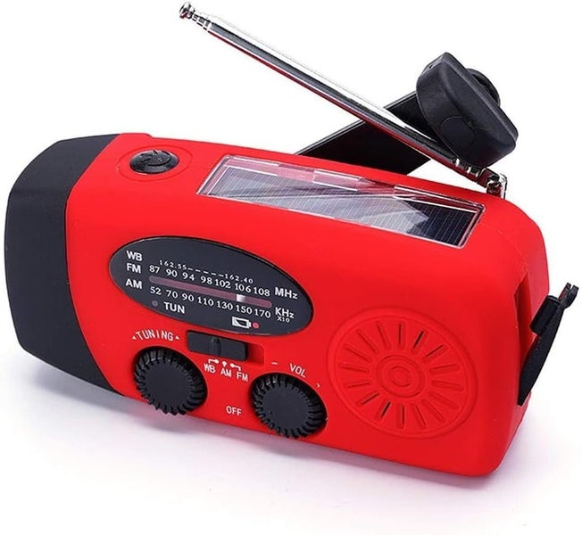 2000mWh NOAA Weather Radio Emergency Radio Solar,Portable Self Powered NOAA Carousel 1