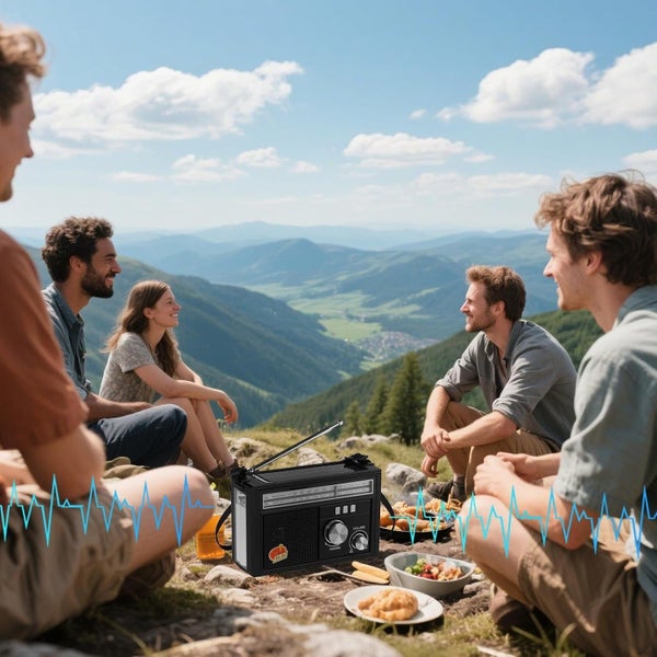 Portable Solar Radio, 1200mAh Weather Radio for Outdoor, Portable Rechargea Carousel 2