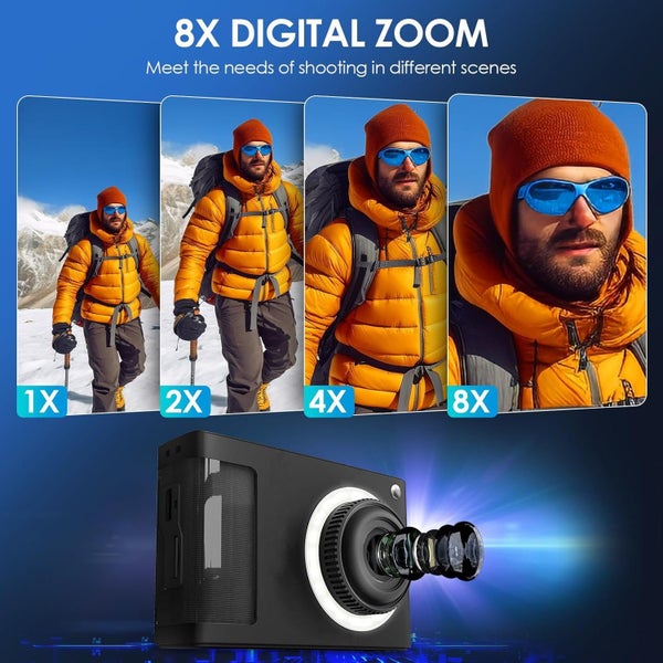 Digital Camera Kids Camera FHD 1080P 50MP Vintage Camera with 8X Zoom Anti Carousel 2