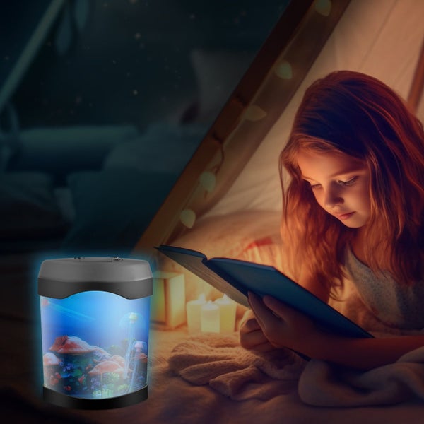 Mini Aquarium Tank Lamp With 6 Light Colors Decorative Desktop Tank Night L Carousel 8