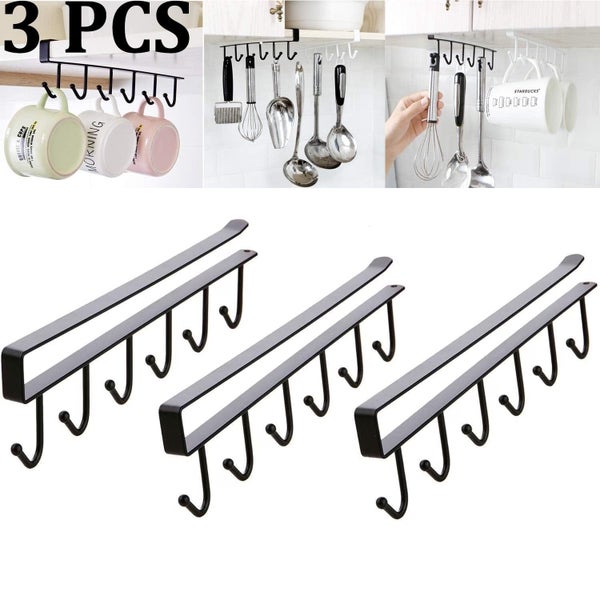 3 Pcs Kitchen Utensil Storage Hook,Mug Holder,Coffee Cup Holder,Cabinet Sto Carousel 1