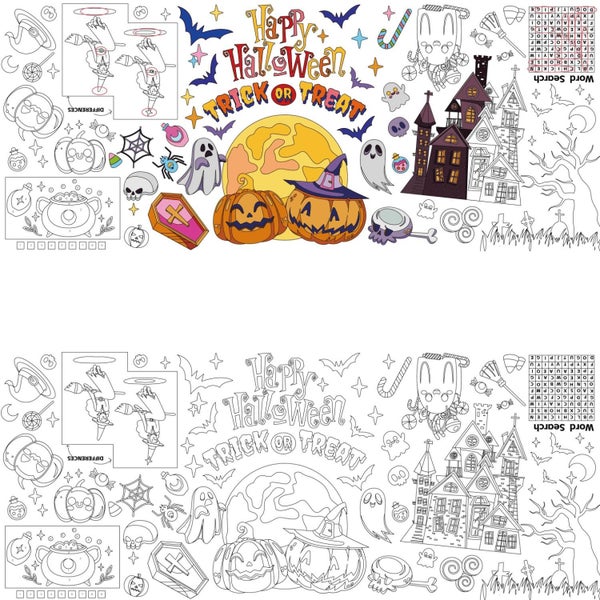 Halloween Giant Coloring Poster Jumbo Paper Coloring Banner for Halloween P Carousel 2