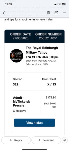 6 x Edinburgh Military Tattoo Tickets Carousel 1