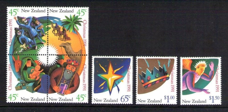 1628/34. NZ - 1991 Christmas Set (7) - UHM Carousel 1