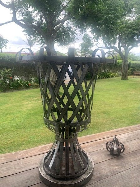 Le Forge Steel Flower Urn or Stylist Brazier Carousel 1