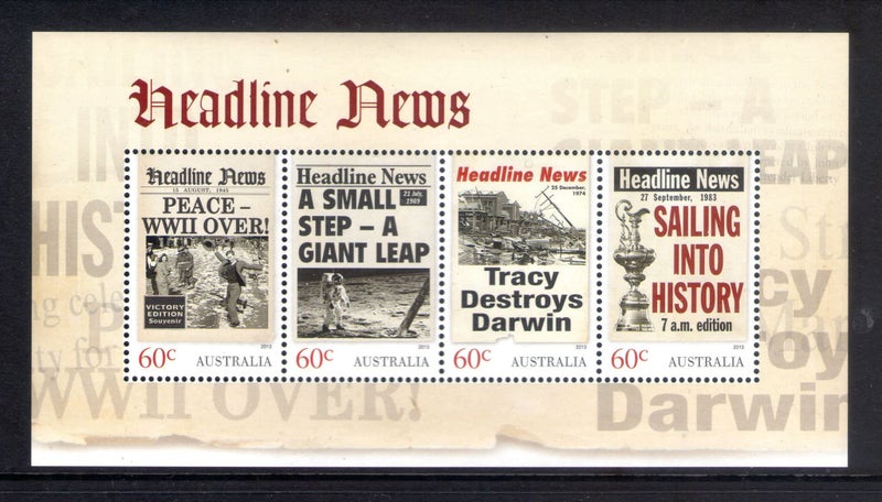 Australia - 2013 Headline News Miniature Sheet - UHM Carousel 1