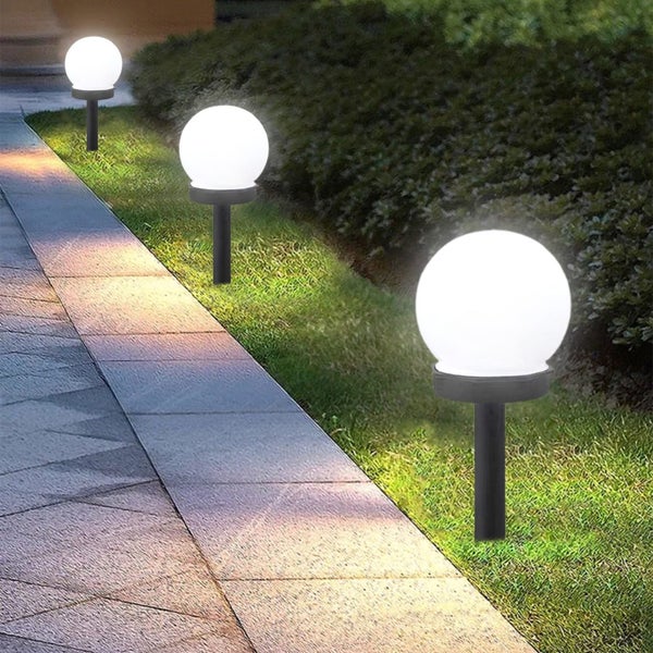 Solar Ball Lights Outdoor,Garden Stake Lights for Pathway,Lawn,Patio - Auto Carousel 1