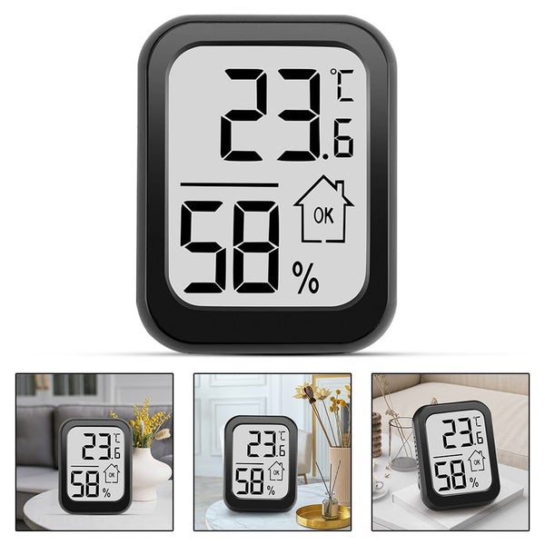 Digital Thermometer Hygrometer Indoor Room Temperature Humidity Meter(Progr Carousel 9