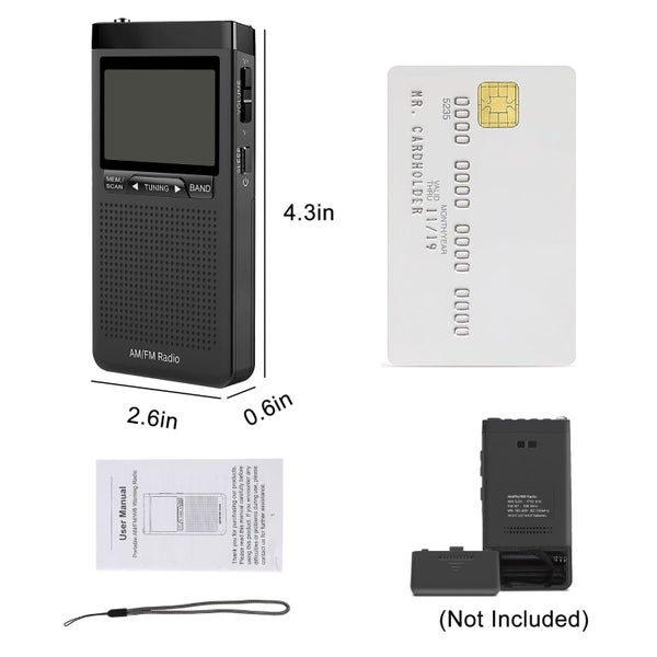 Portable AM FM Pocket Radio, NOAA Weather Radio with Best Reception for Cam Carousel 7