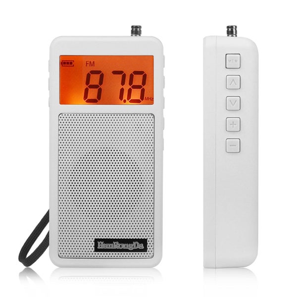 Digital Tuning AM FM Pocket Radio, LCD Battery Operated Portable Radio with Carousel 1