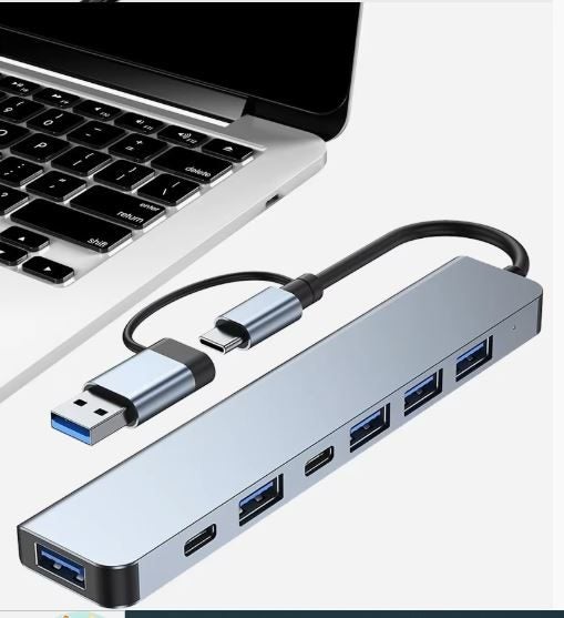 USB C Hub 7 In 1 Data transfer PD USB 3.0 Adapter data Hub Computer Laptop Carousel 2