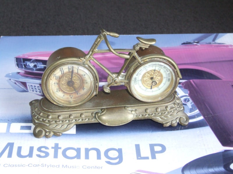 Bicycle Clock/Barometer -The British United Clock Co. - 1890s? Rd. 214025 Carousel 1