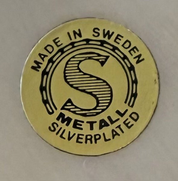 Set of 11 Swedish silver plated, engraved coasters.64806756125954111