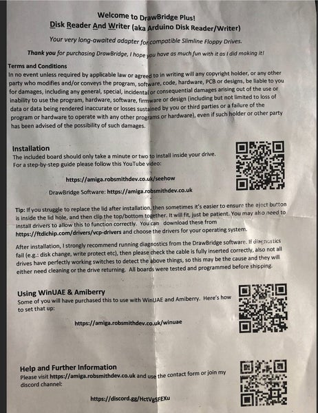 Amiga ADF USB Floppy read /write Drive Draw Bridge64807286757250113