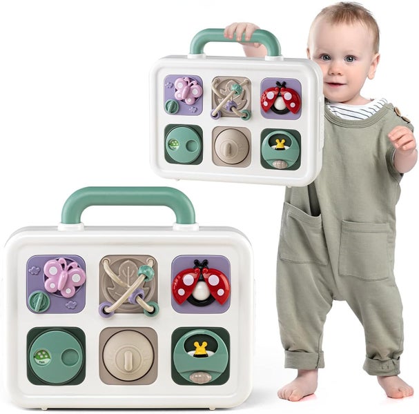 Busy Board Cube, Toys for Boys Girls, Montessori Sensory Toys for kids, Tra Carousel 1