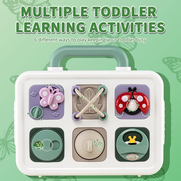 Busy Board Cube, Toys for Boys Girls, Montessori Sensory Toys for kids, Tra Carousel 2