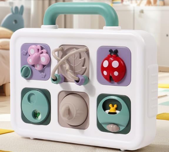 Busy Board Cube, Toys for Boys Girls, Montessori Sensory Toys for kids, Tra Carousel 8