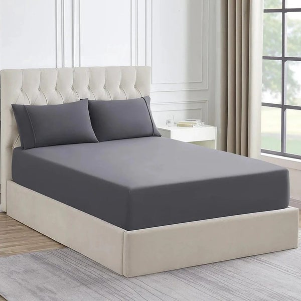 1500 Thread count Premium Cotton Blend Fitted Sheet Set by Ddecor Home Carousel 1