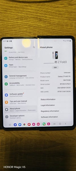 Samsung Galaxy Z Fold3 5G – Inner Screen Works – Outer Screen Broken64811412098051112