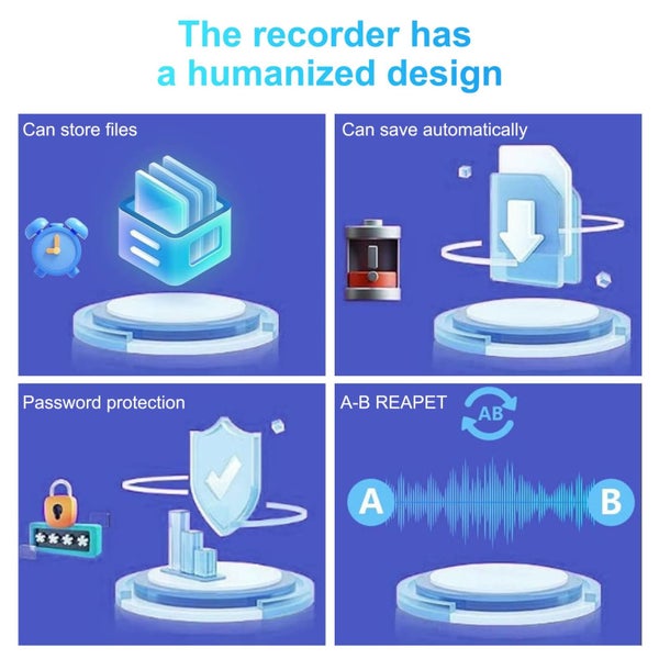 64GB digital voice recorder for lectures and meetings, 2324 hours voice-act Carousel 7