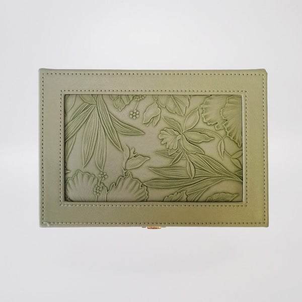 Embossed Jewellery Box - Moss Green Carousel 3