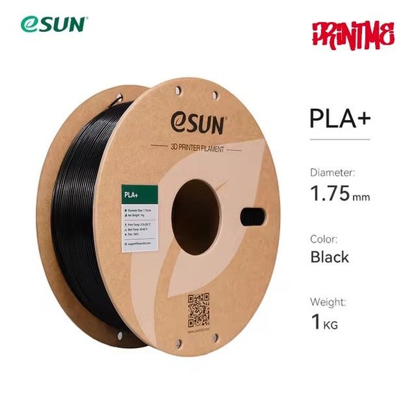 eSUN PLA+ BLACK 1.75mm 3D PRINTER FILAMENT 1kg/2.2lbs Carousel 1