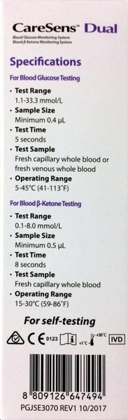CareSens Dual Blood Glucose & Ketone Monitoring System Carousel 4