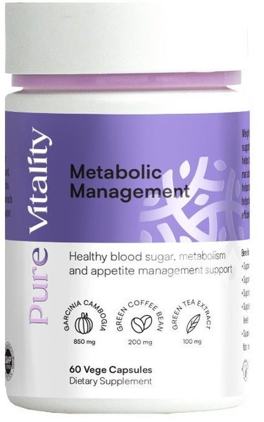 Pure Vitality Metabolic Management 650mg 60VC Carousel 1