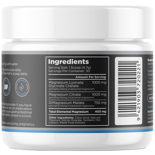 Biosphere Magnesium powder 141g, Lemon Lime Flavour Carousel 2