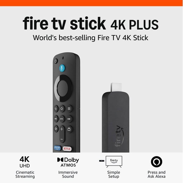 Amazon Fire TV Stick 4K Plus [8GB, 2025] - Black Carousel 4