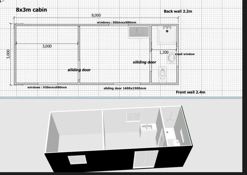 8x3m Self-contained Cabin Carousel 10