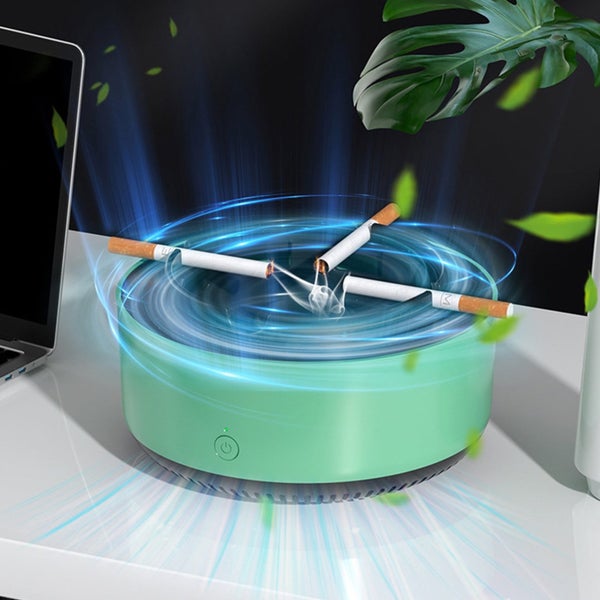 Smokeless Ashtray ! Purifier Ashtrays For Cigarettes Indoor 2 In 1 Purifier Carousel 1